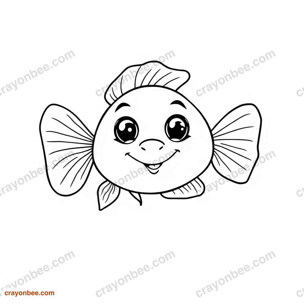 Betta Fish Coloring Page β Free Printable PDF