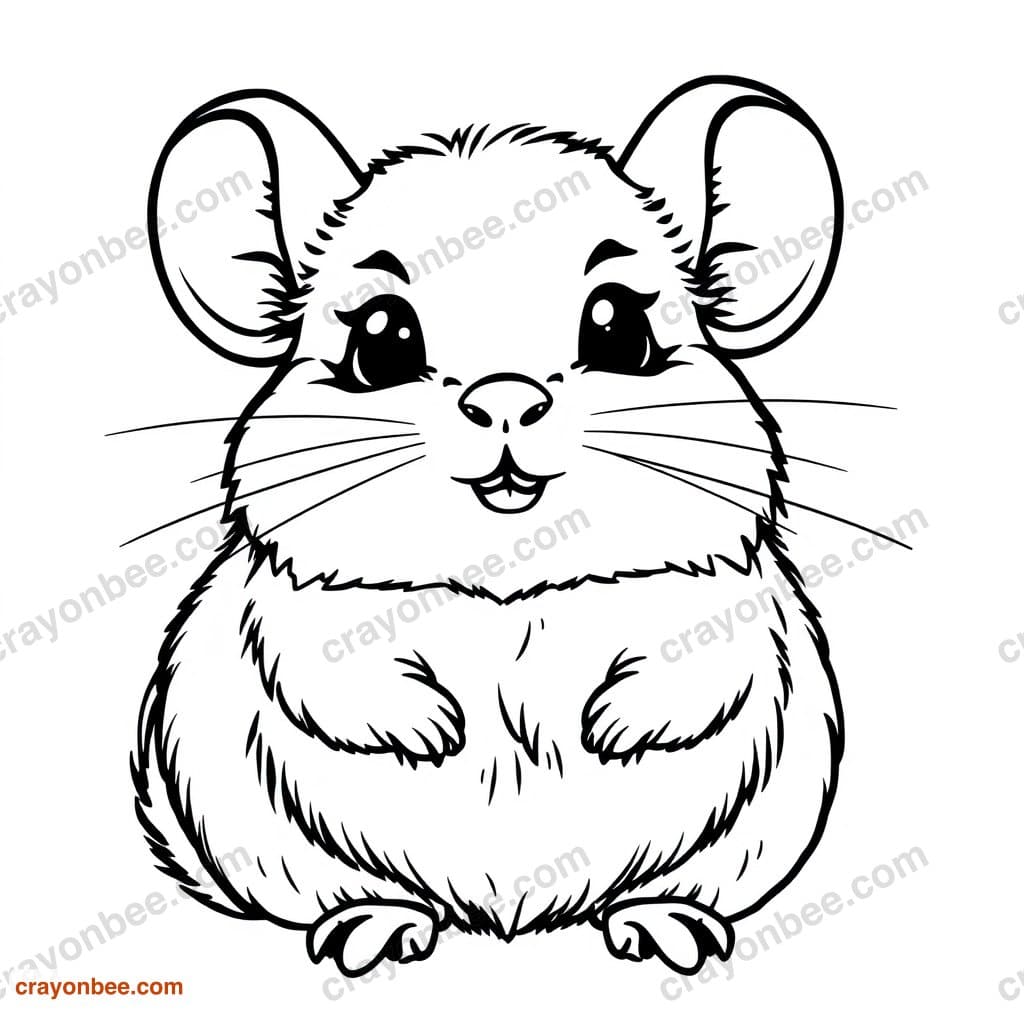 Chinchilla Coloring Page β Free Printable PDF