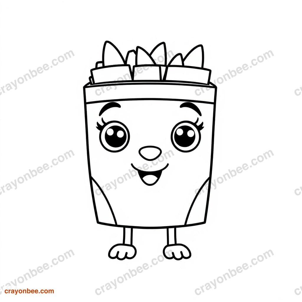 Crayon Box Coloring Page β Free Printable PDF