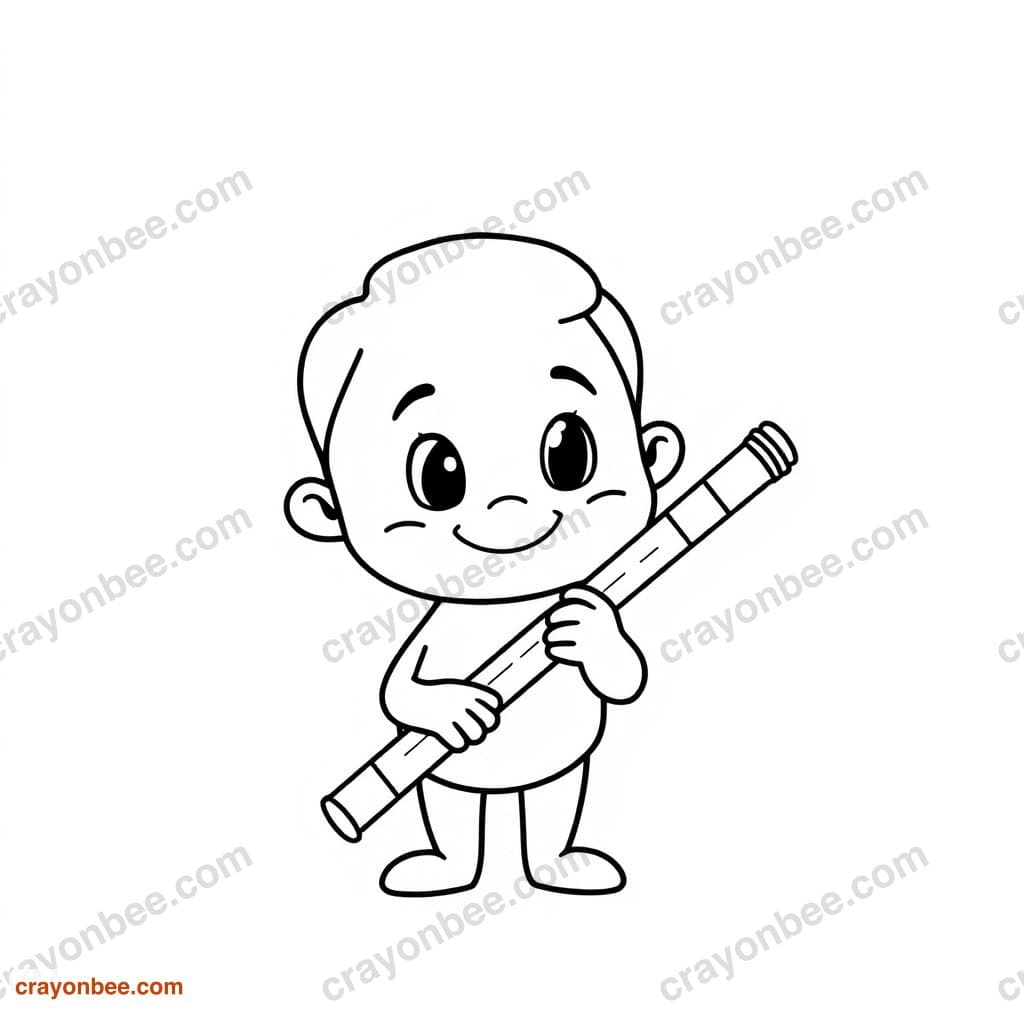 Flute Coloring Page β Free Printable PDF