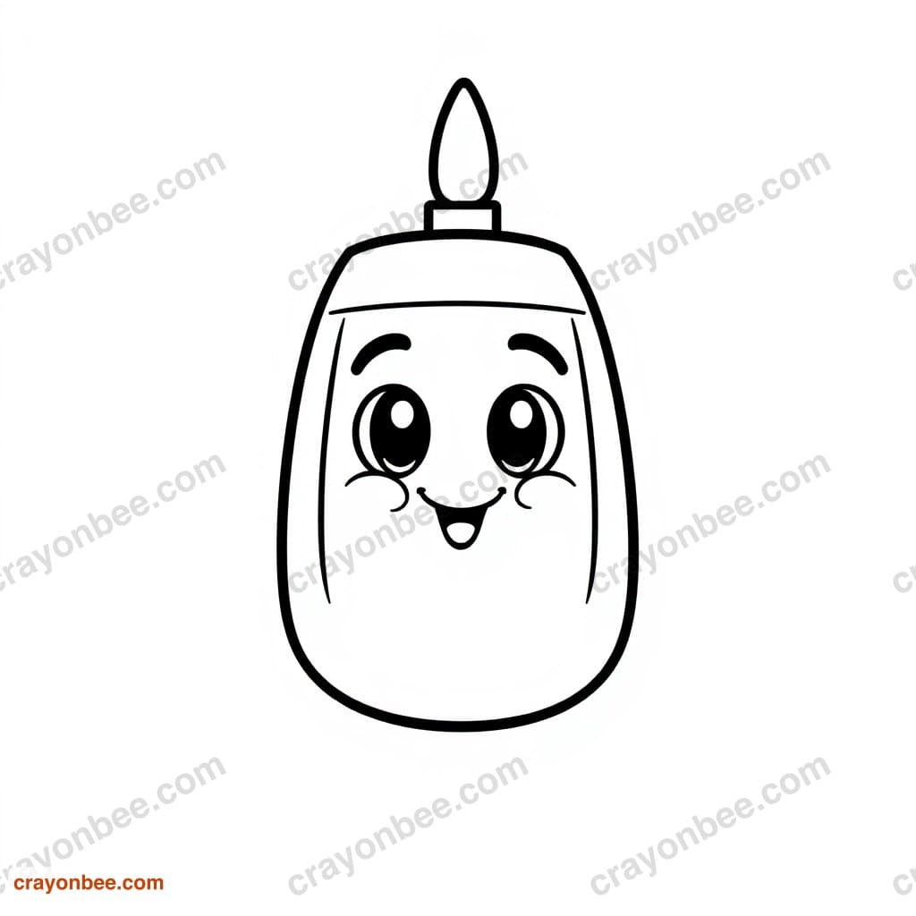 Glue Stick Coloring Page β Free Printable PDF