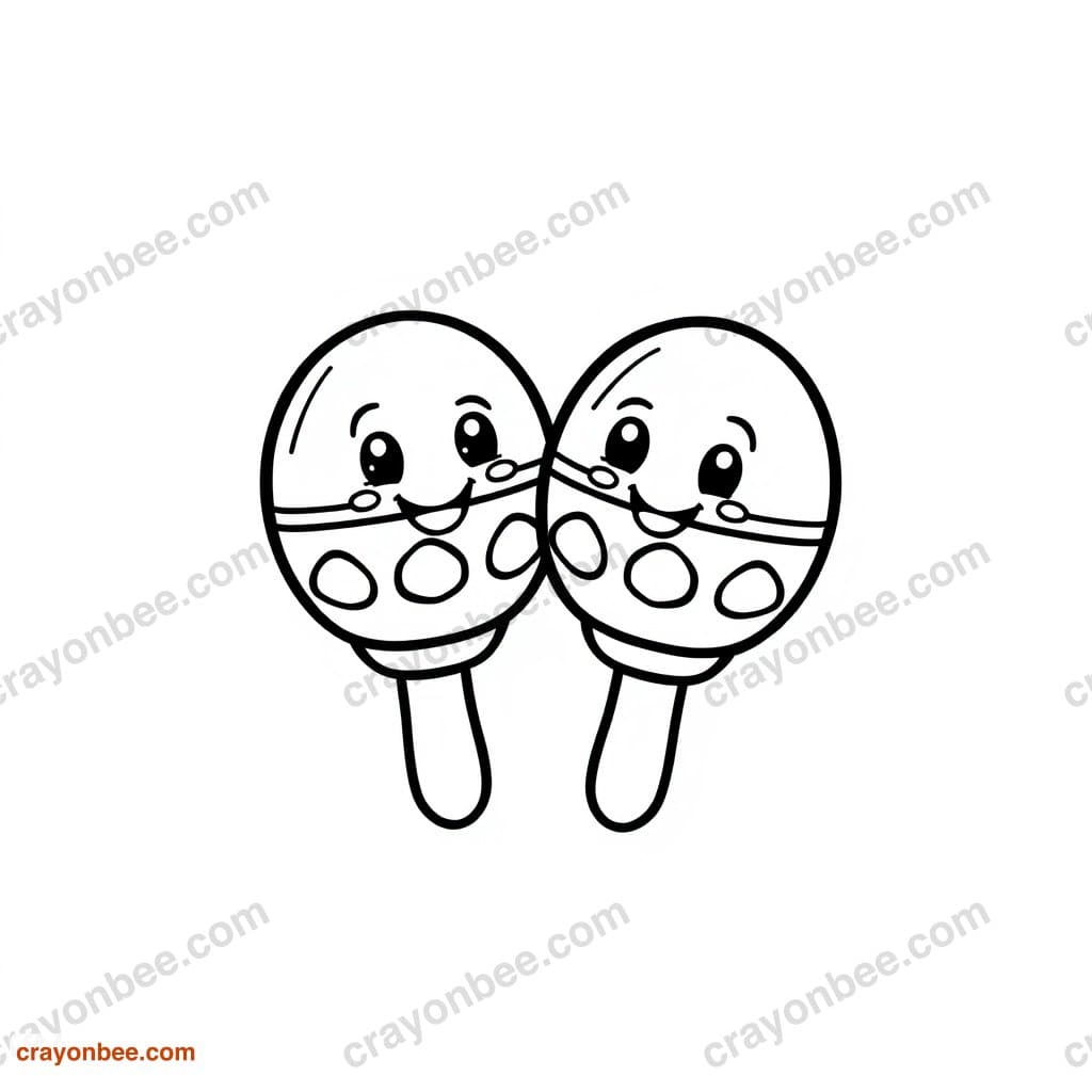 Maracas Coloring Page β Free Printable PDF